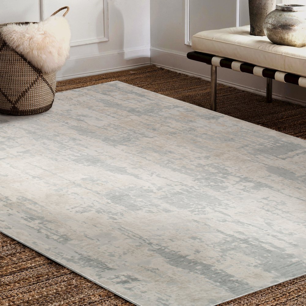 ARIELLA Cream/Grey 10 x 13 Indoor Rug. Picture 6