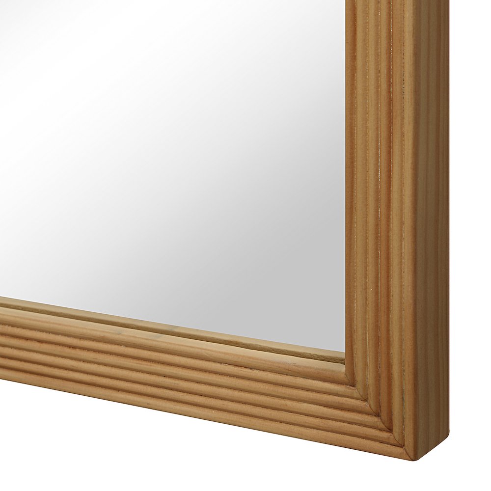 Salia 40" H x 24" W Wall Mirror, Brown. Picture 5