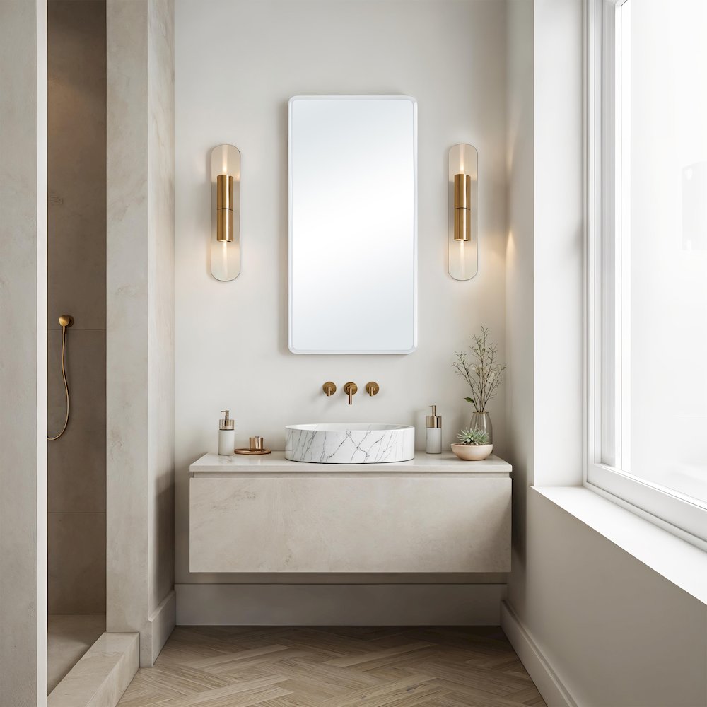 Danske 40" H x 20" W Wall Mirror. Picture 4