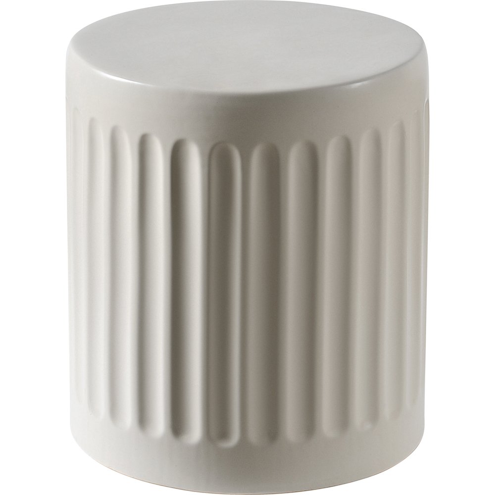 LUCIAN MATTE OFF-WHITE OUTDOOR TABLE. Picture 1