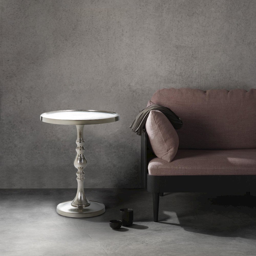 Romina Nickel Accent Table. Picture 2