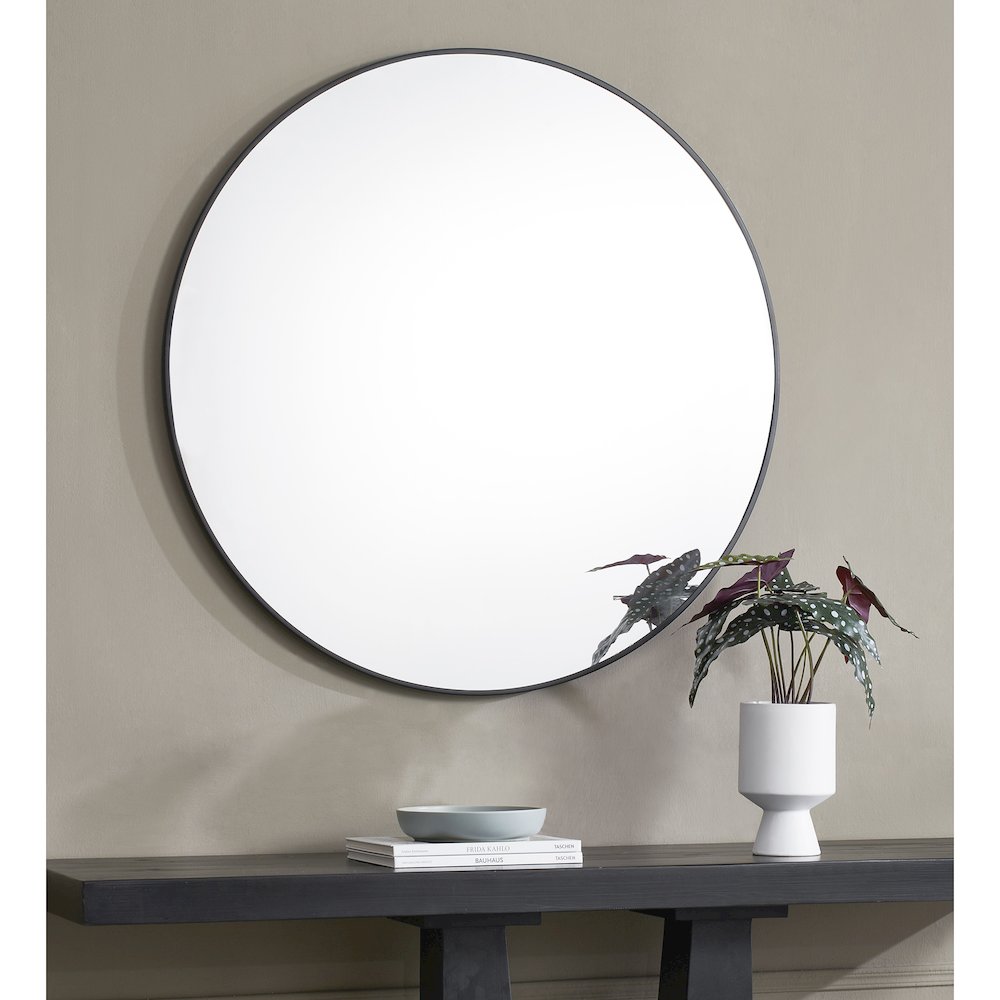 Posadas 36 x 36 Round Framed Mirror. Picture 6