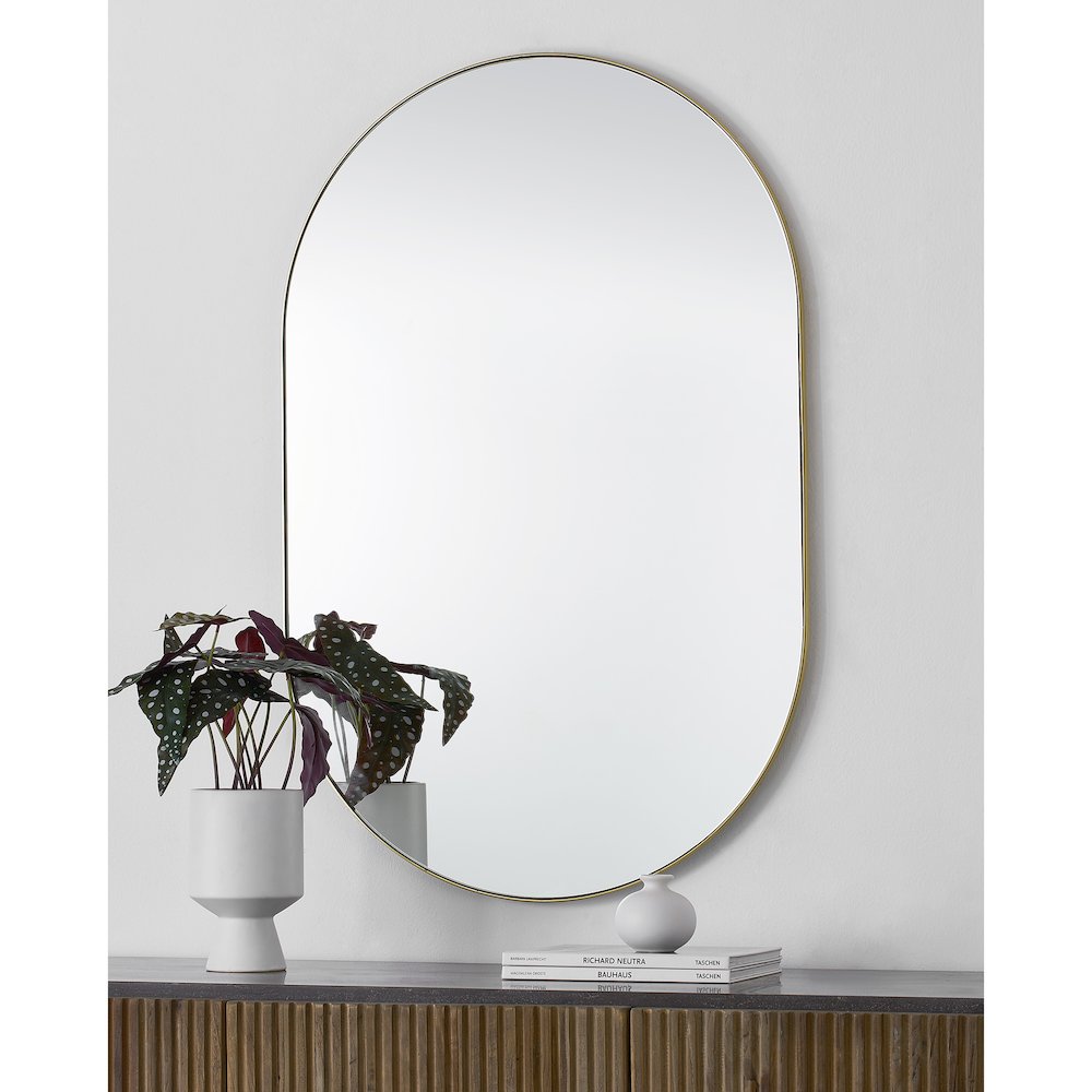 Beckah 40 x 26 Pill
Rectangular Framed Mirror. Picture 6
