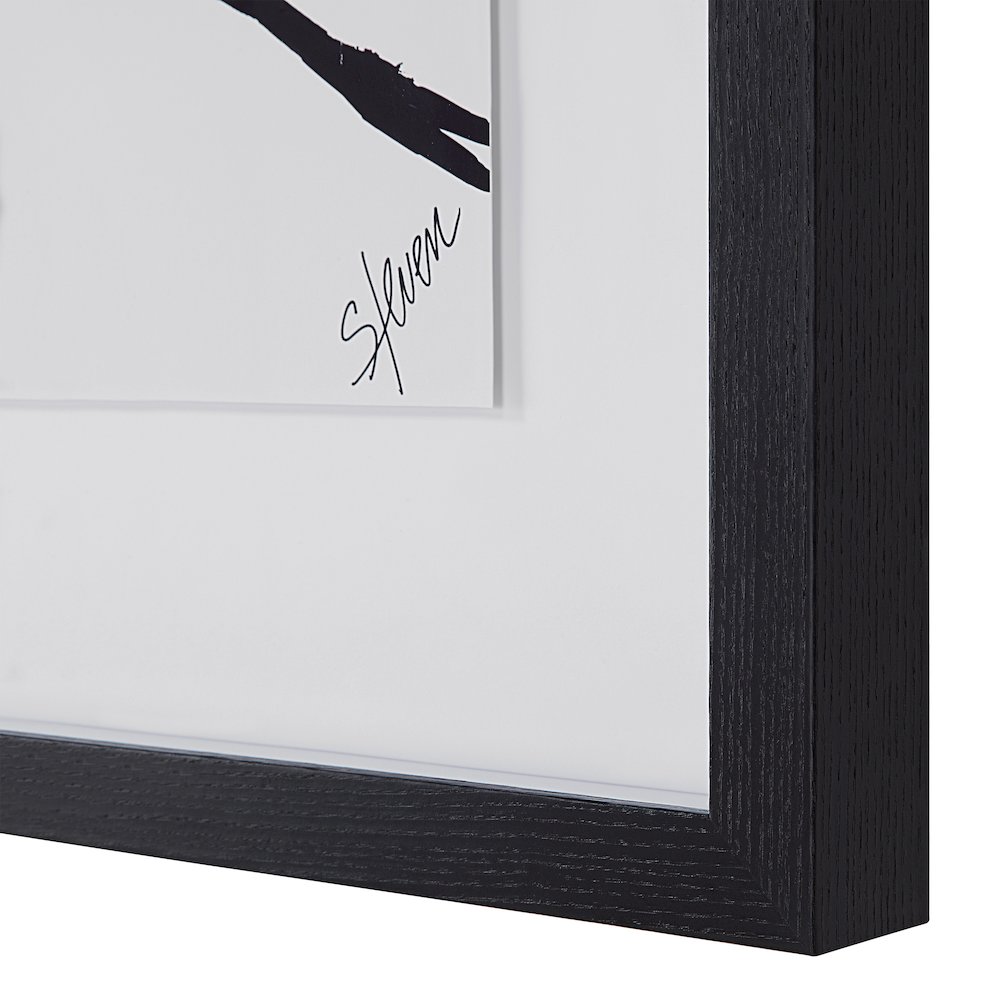 Mica 45" Wide Wall Art With Wood Frame, Painted Black. Picture 6