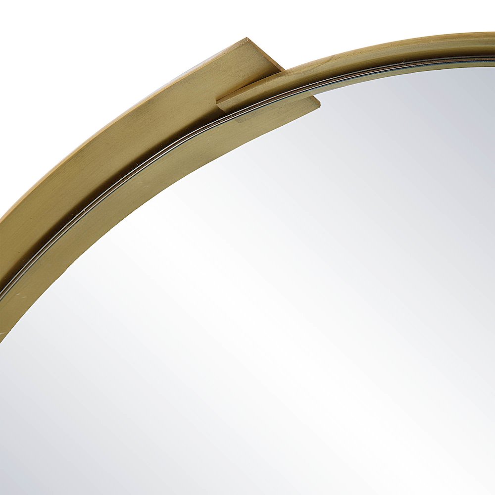 Aleah 40" Tall Oval Wall Mirror, Yellow. Picture 6