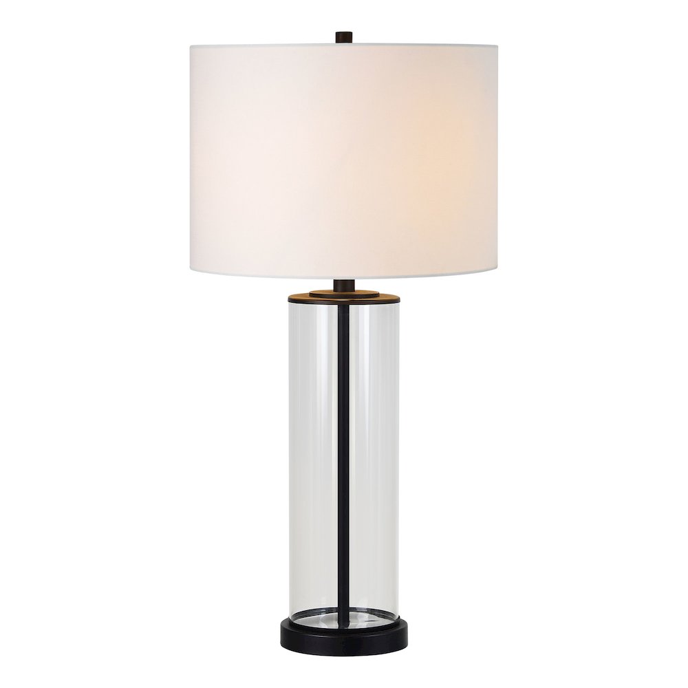 Desdemona 28" Length Table Lamp- Set of two, Clear and Matte black. Picture 5