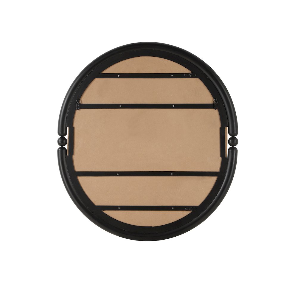 Ditto 40" H x 36" W Wall Mirror, Black. Picture 4