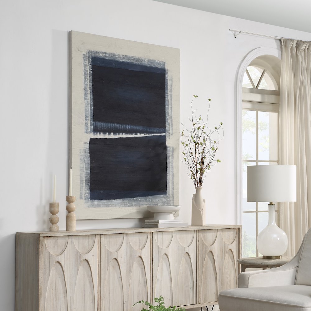 Ibiza 62" H x 44" W Canvas Art, Blue. Picture 2