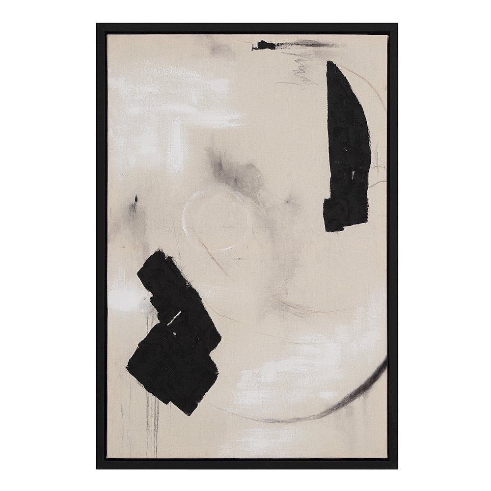 Asia 24" Wide Canvas Art With Wood Frame, Painted Black. Picture 7