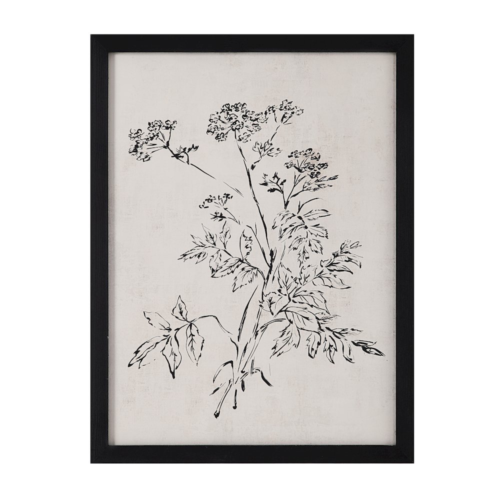 Basset 18" Wide Wall Art With Wood Frame, Painted Black. Picture 7