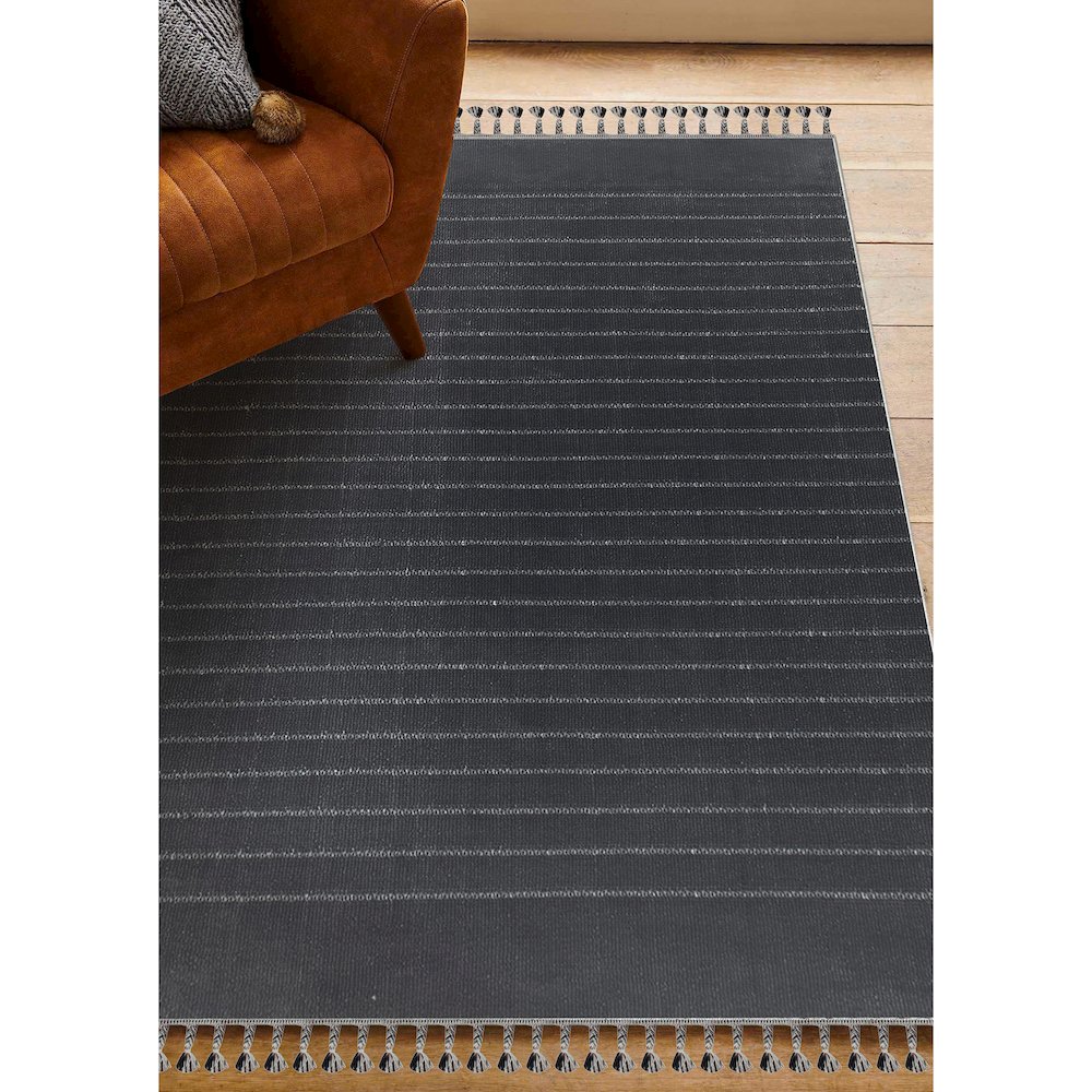 AMBROSE CHARCOAL/ GREY 10 x 13 Indoor Rug. Picture 6