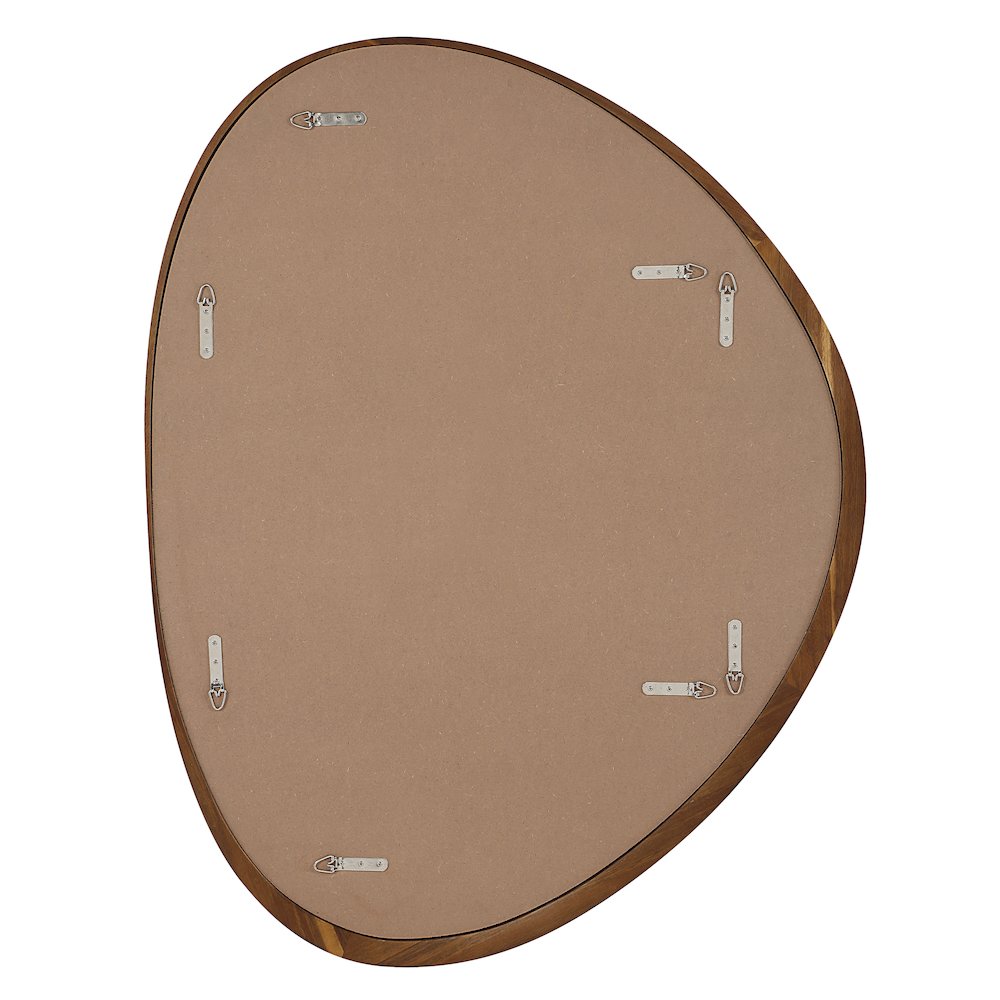 Borago 46" H x 36" W Wall Mirror, Brown. Picture 4
