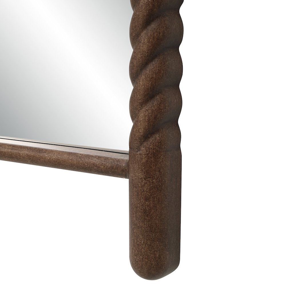 Ignatius 72" H x 30" W Wall Mirror, Walnut. Picture 3