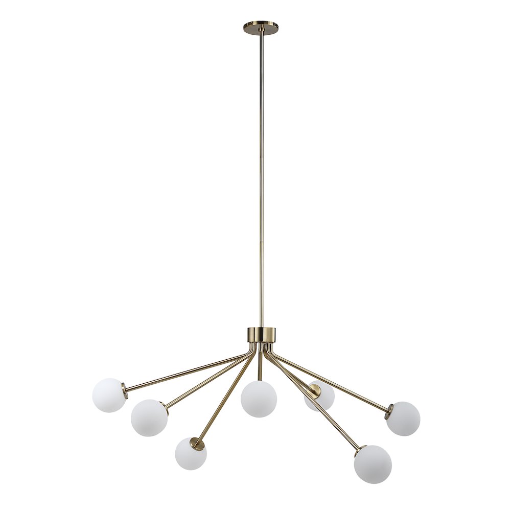 Mundo 46" Wide 7-Light Chandelier, Champagne. Picture 1