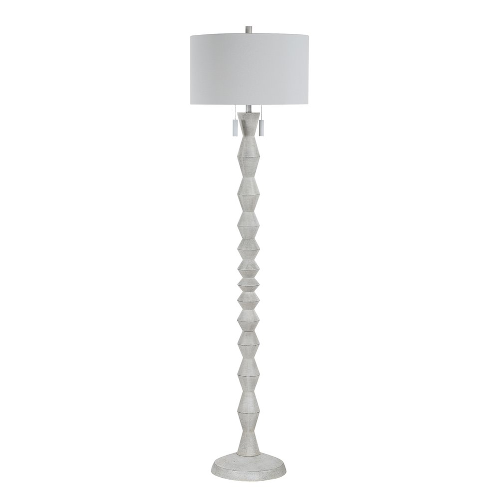 Sorriso 75.0" Height Floor Lamps, White Wood Texture. Picture 3