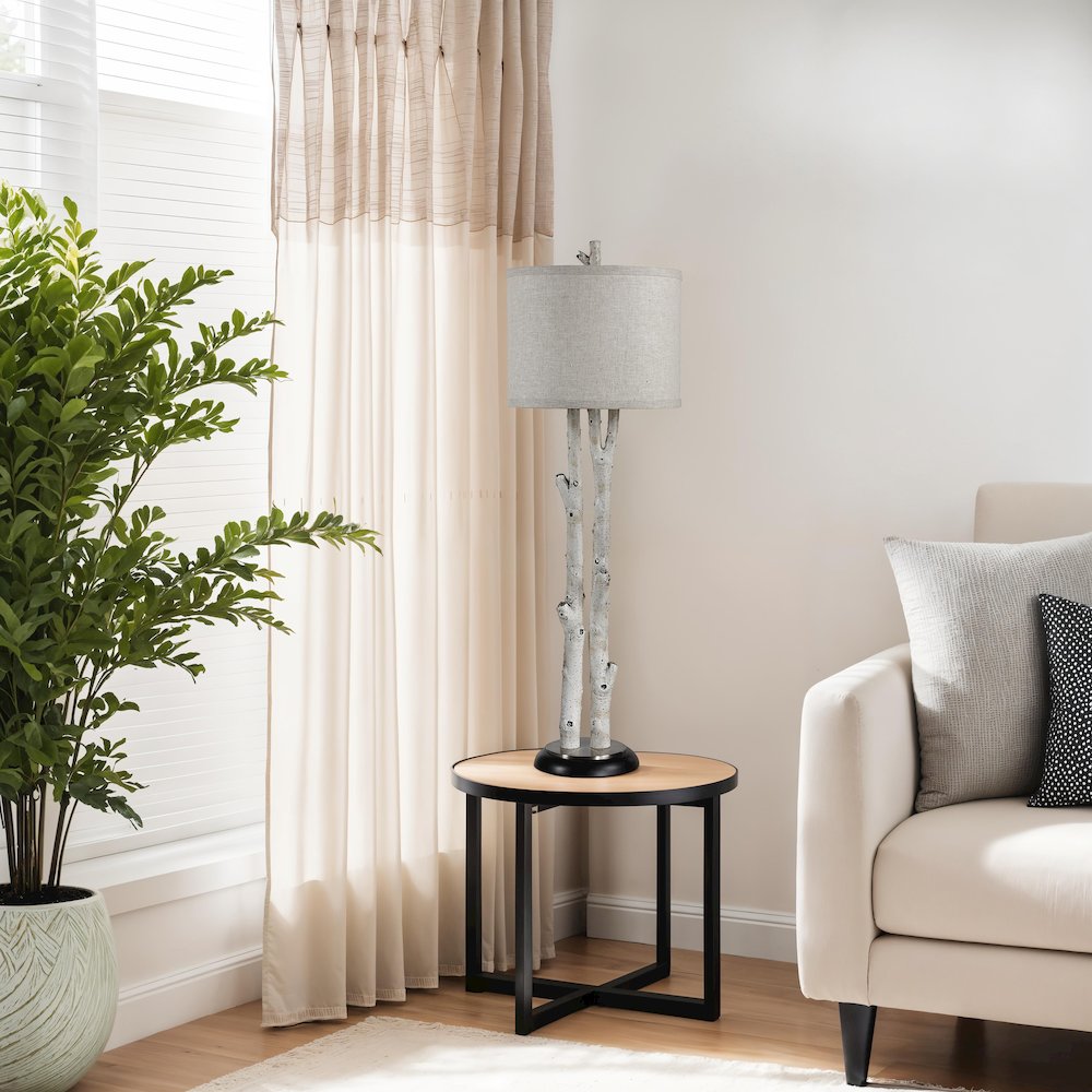 Leandro 35.25" Height Table Lamps, Faux Birch Tree. Picture 2