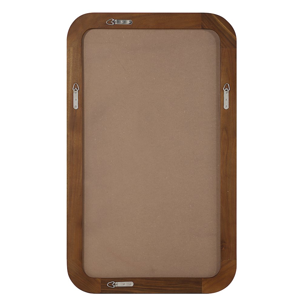 Salvia 40" H x 24" W Wall Mirror, Brown. Picture 4
