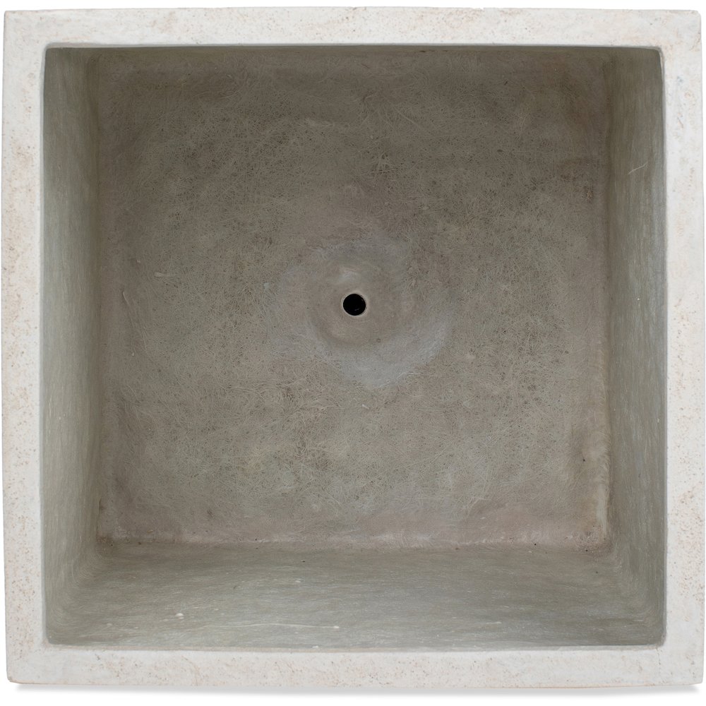 ALONA BEIGE TAUPE CUBE PLANTER. Picture 5