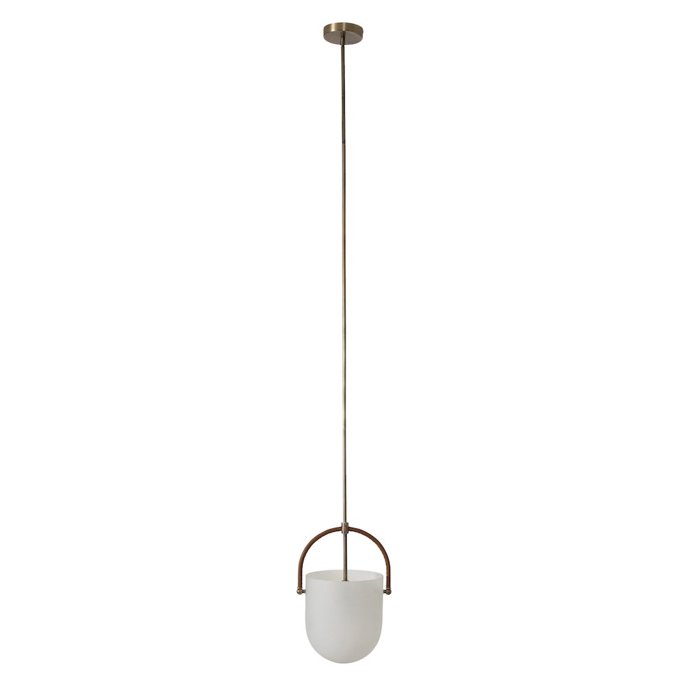 Brillio 10" Length Ceiling Fixture, Matte Antique Brass. Picture 1