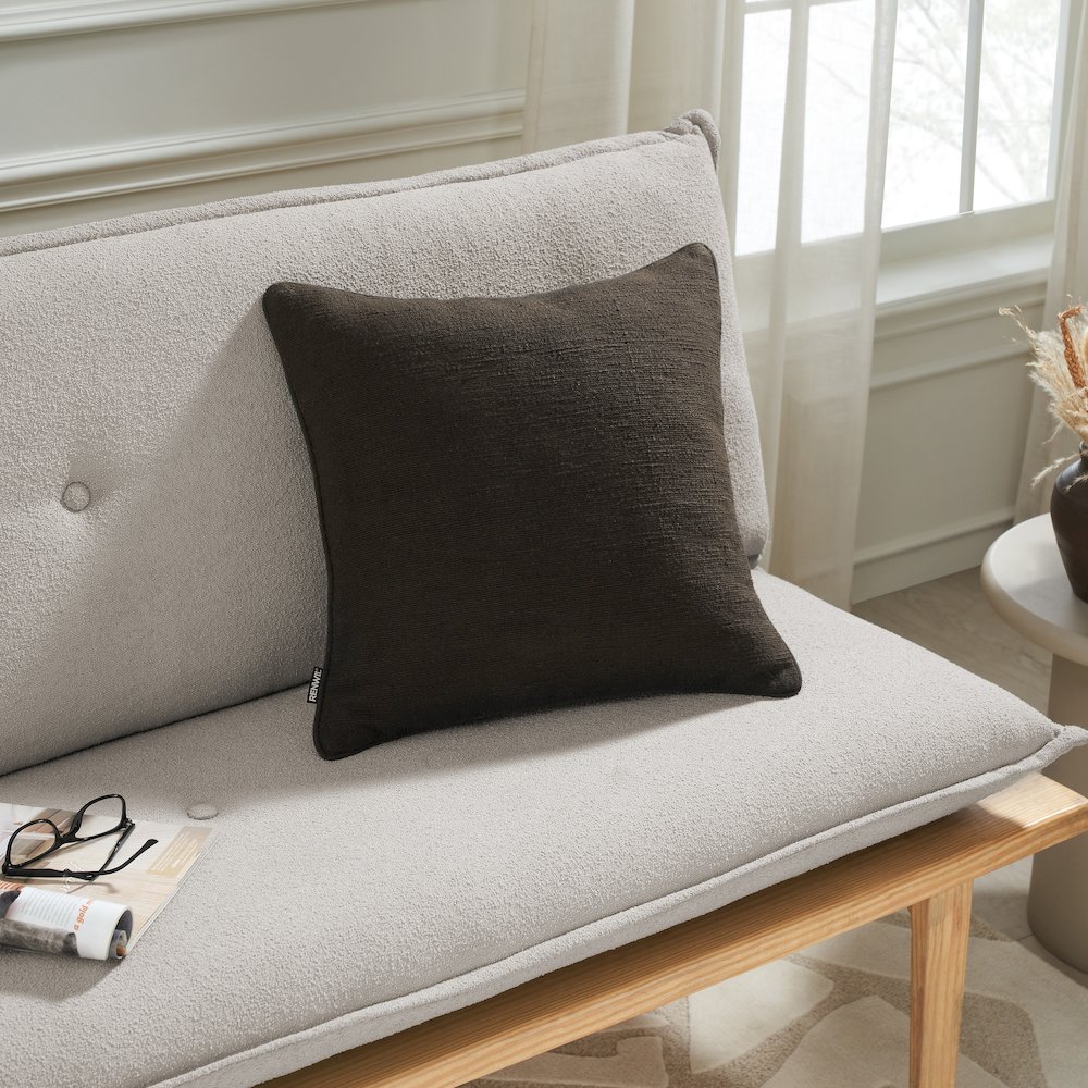 Brooklyn 20 X 20 Indoor Pillow, Brown. Picture 2