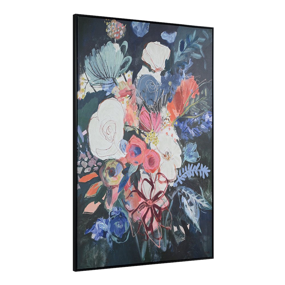 Kyra 60" H x 40" W Canvas Art, Black. Picture 2