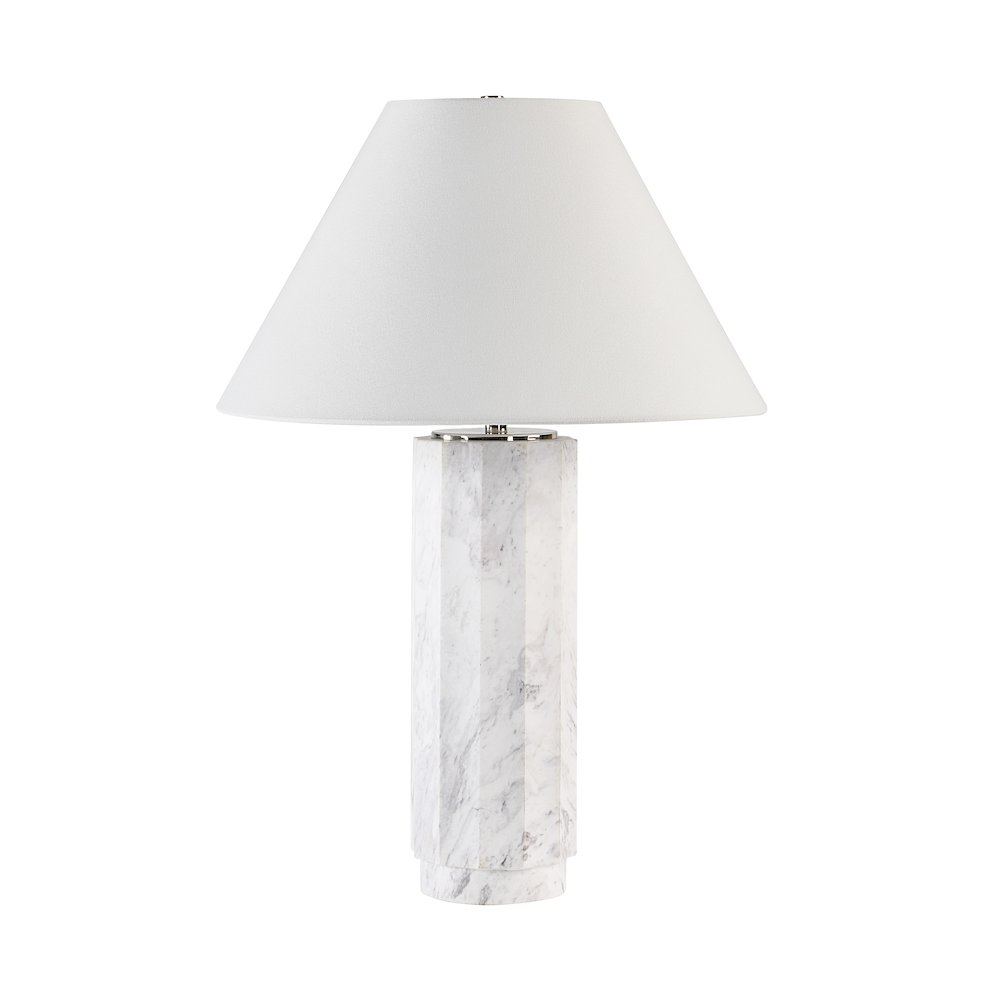 Veda 26.5" Height Table Lamp, White. Picture 1