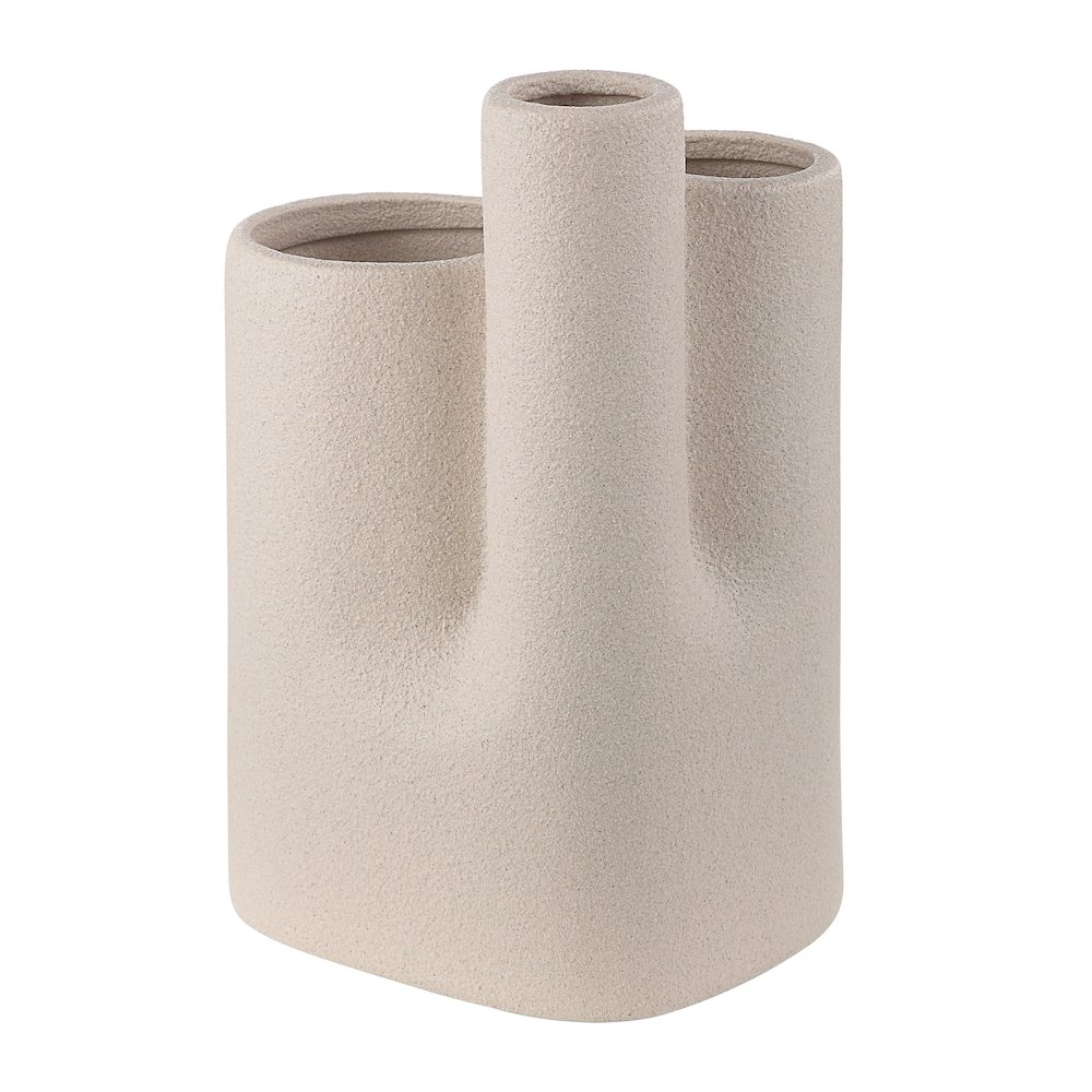 Fontaine Vase In Cream Color. Picture 6
