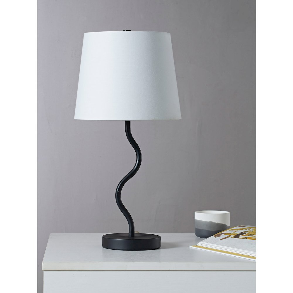 Mayssa 19.75" Length Table Lamp, Matte Black. Picture 2