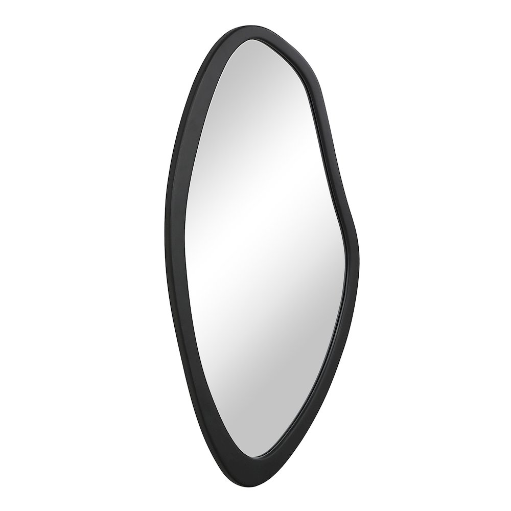 Trani 40" H x 19.75" W Wall Mirror, Black. Picture 3