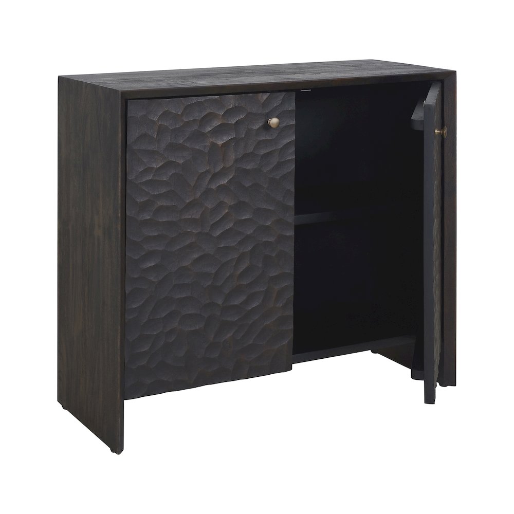 Jean Indoor Mango Wood Cabinet, Dark Brown. Picture 5