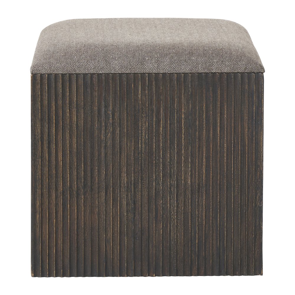 Tristan 18" Height Stool, Brown. Picture 3