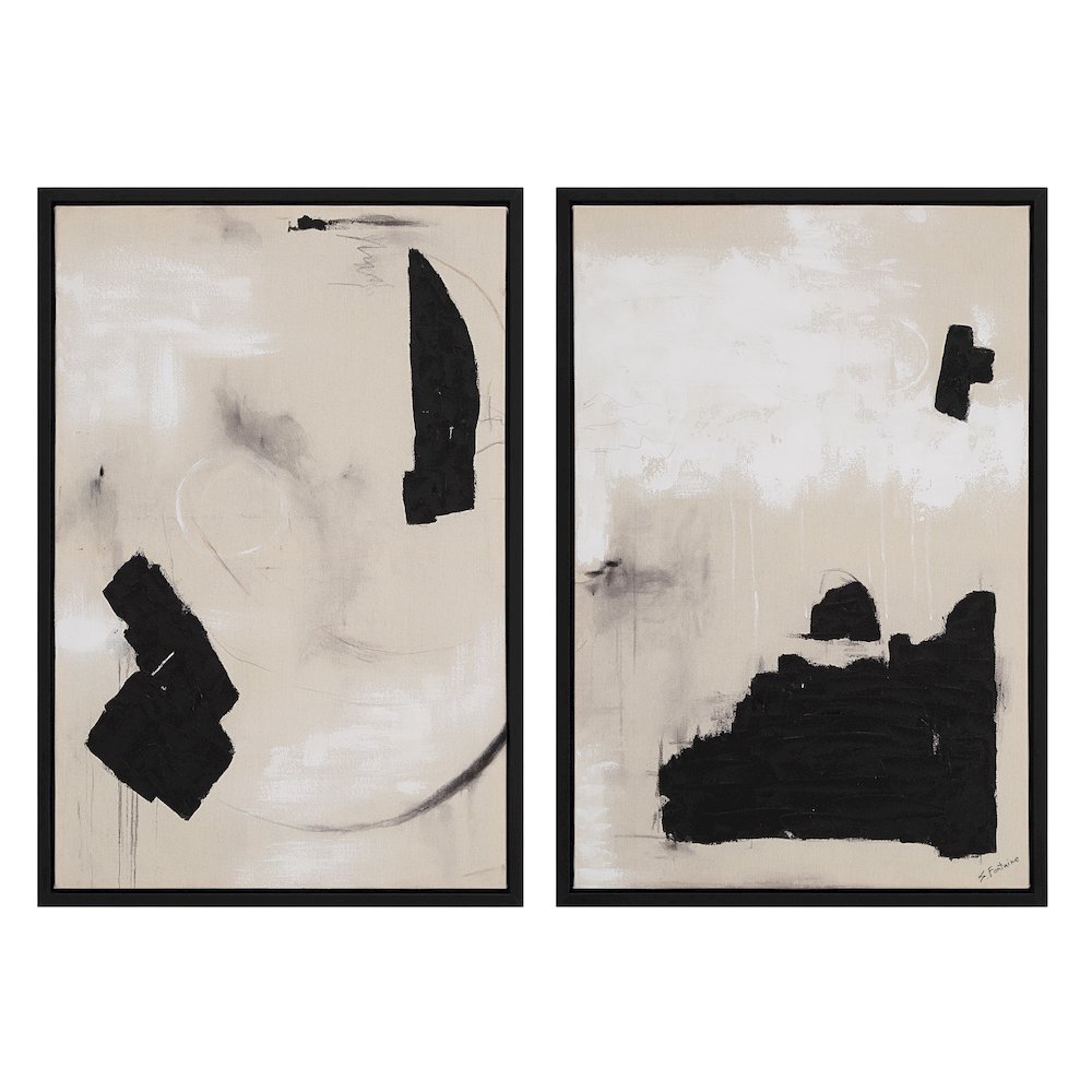Asia 24" Wide Canvas Art With Wood Frame, Painted Black. Picture 1