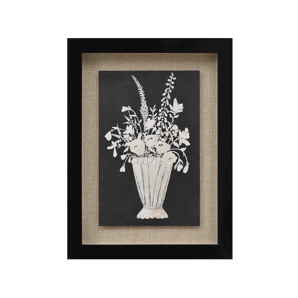 Tecoma 9" Wide Wall Decor, Matte Black. Picture 1