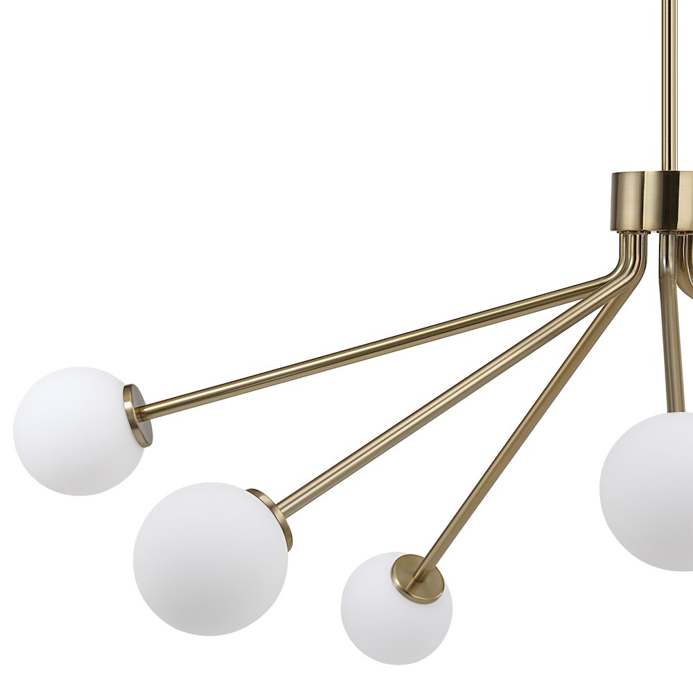 Mundo 46" Wide 7-Light Chandelier, Champagne. Picture 4