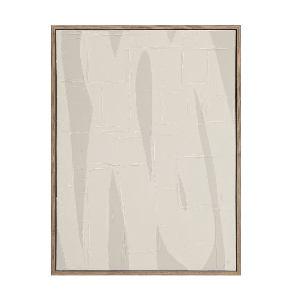 Allegra 36.1" Wide Canvas Art With Wood Frame, Oak. Picture 1