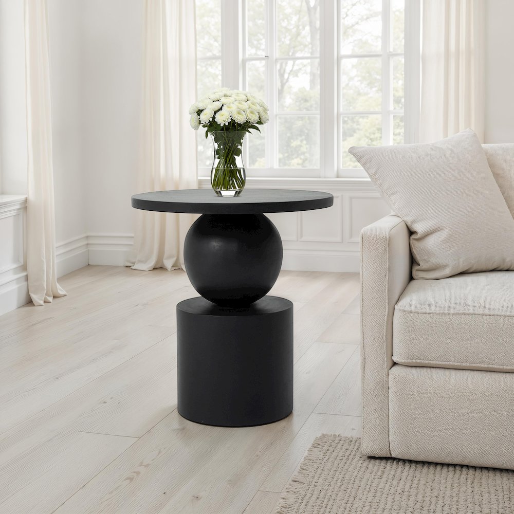 Paola 20.0" Height Side TableBlack. Picture 2