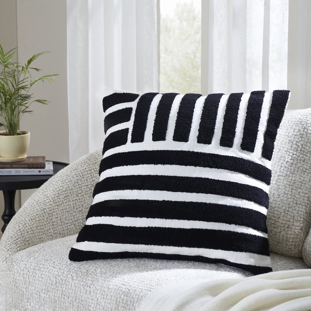 Stella 20X20 Indoor Pillow, Black. Picture 2