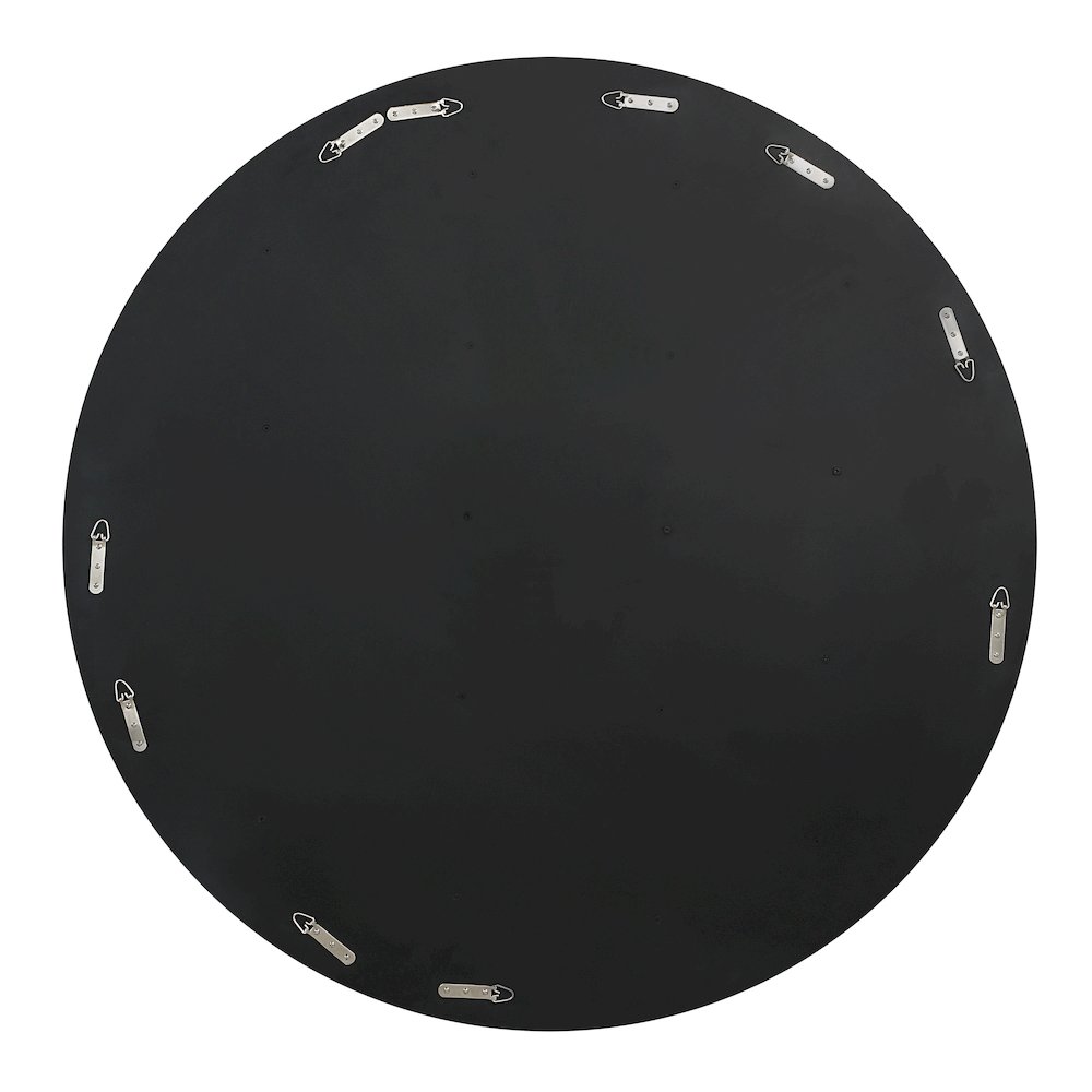 Ronda 47.25" H x 47.25" W Wall Mirror, Brown. Picture 4