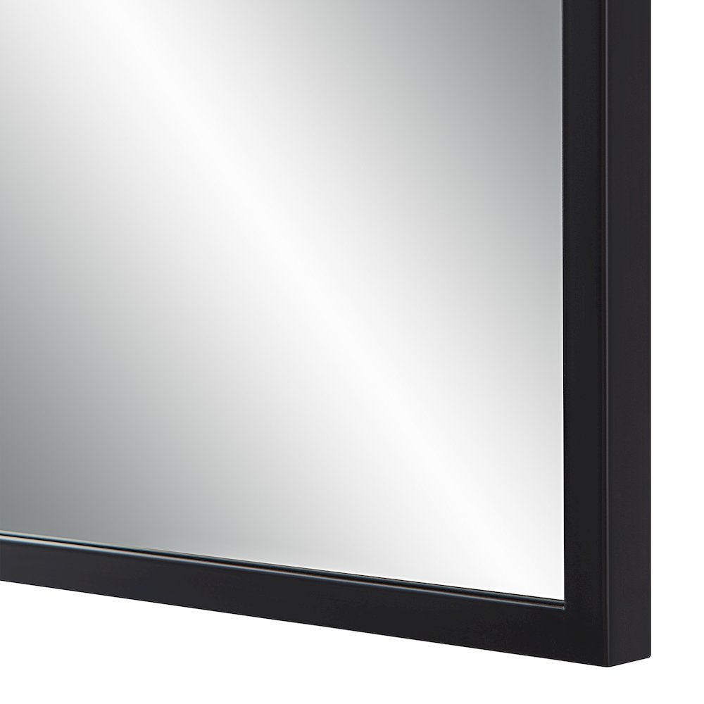 Breda 45" Tall Recatangular Arch Mirror, Matte Black. Picture 5