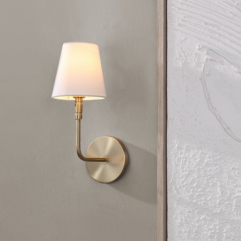 Milia 14.5" Burnished Brass 1-Light Wall Sconce. Picture 2