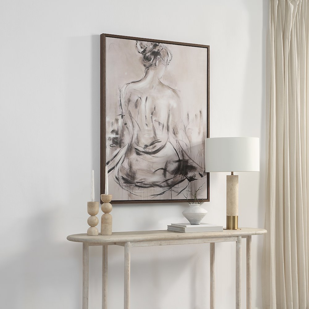 Evelyne 48" H x 36" W Canvas Art, White. Picture 2