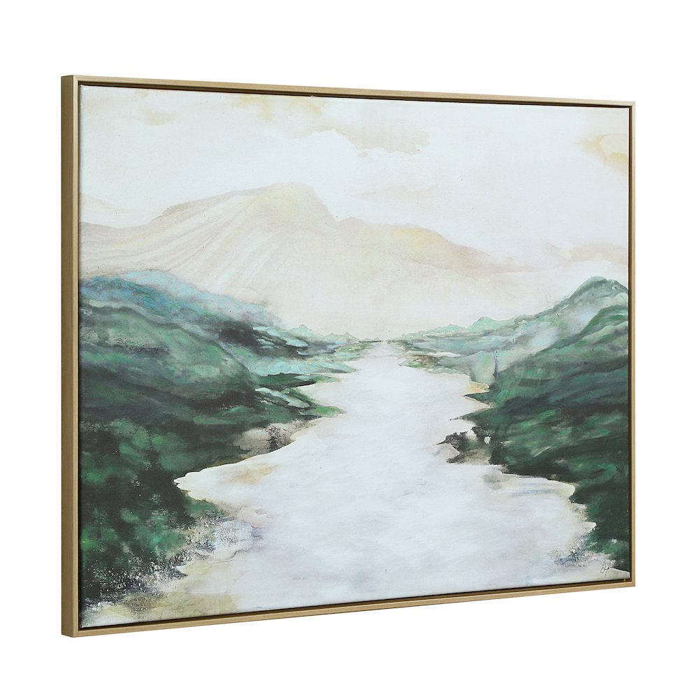 Molto 30" H x 40" W Canvas Art, Green. Picture 2