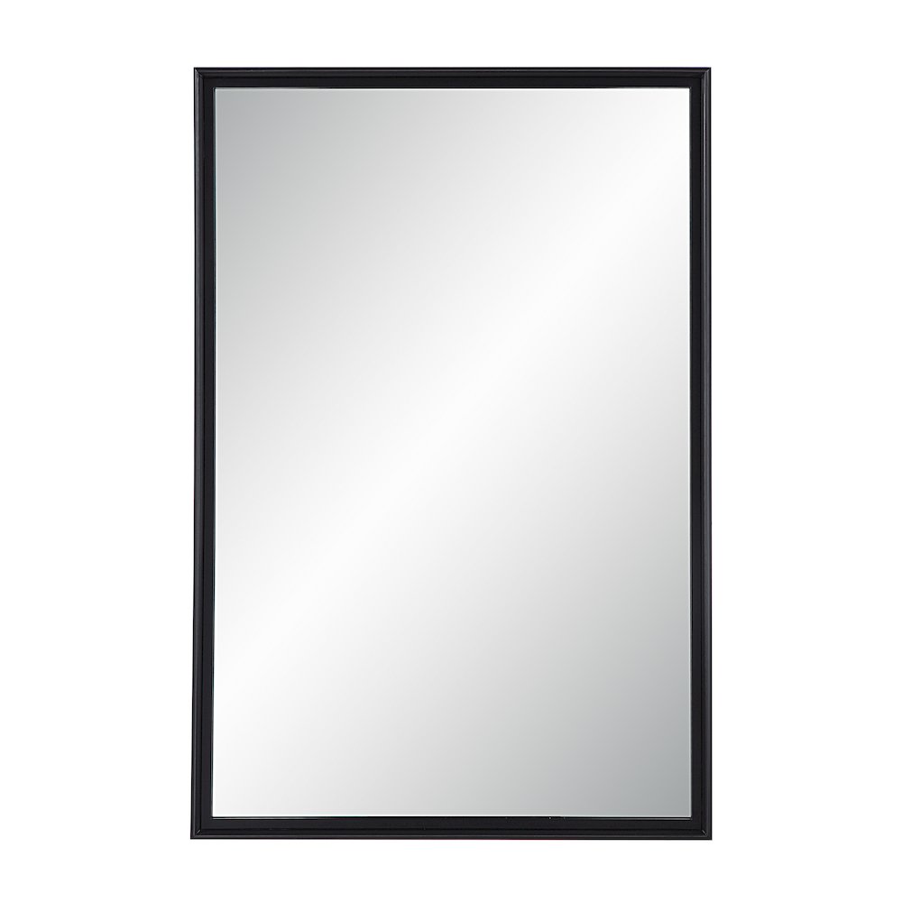 Lausanne 36" Tall Rectangular Mirror, Matte Black. Picture 1