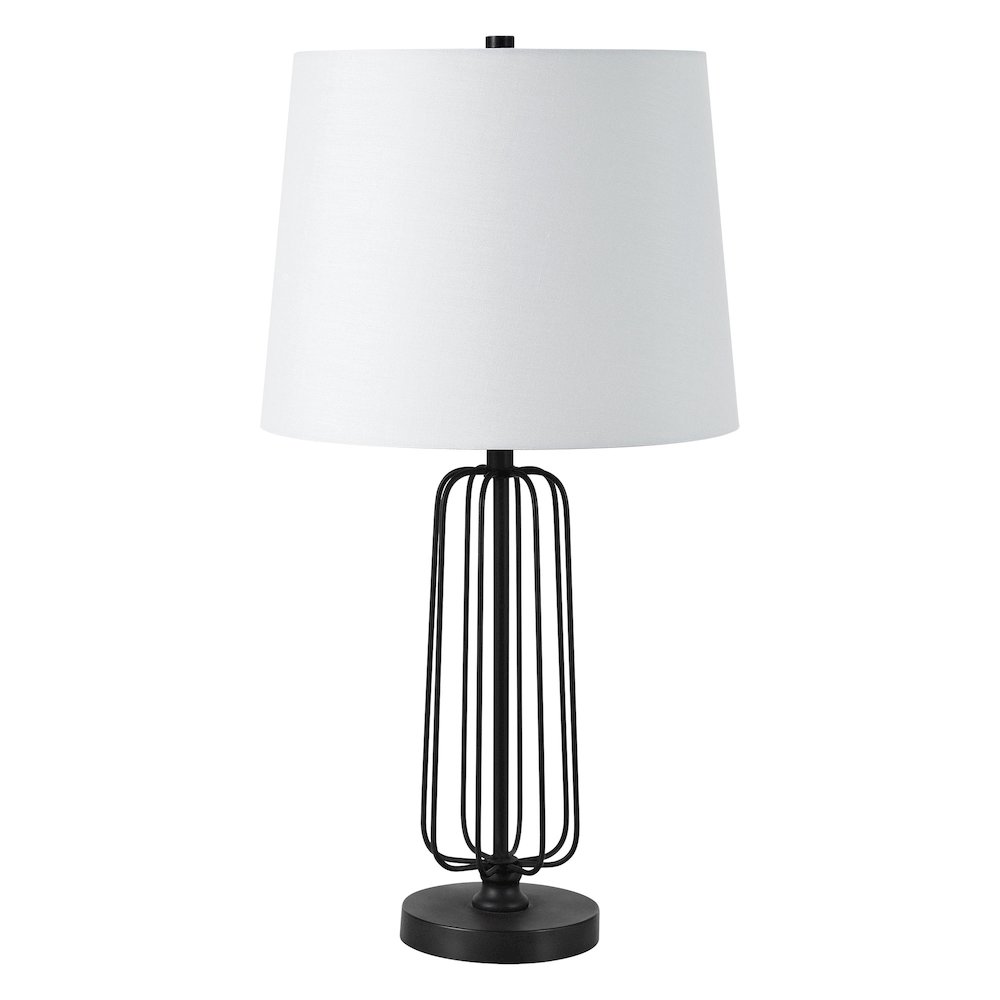 Shadia 24.75" Length Table Lamp- Set of two, Matte Black. Picture 4