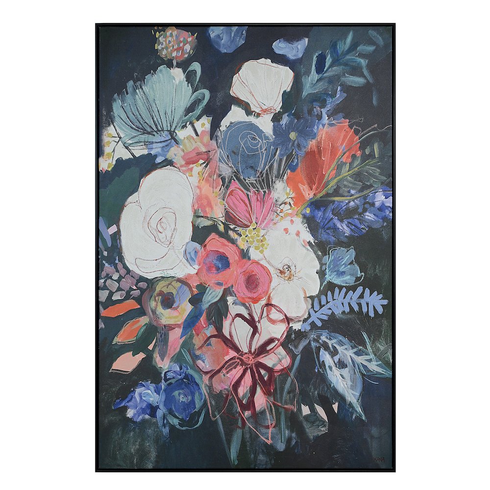 Kyra 60" H x 40" W Canvas Art, Black. Picture 1