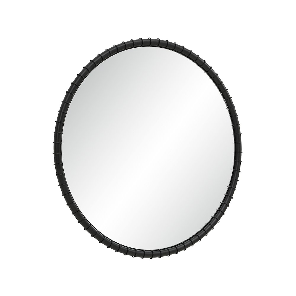 Timo 40.5" H x 40.5" W Wall Mirror, Matte Black. Picture 2