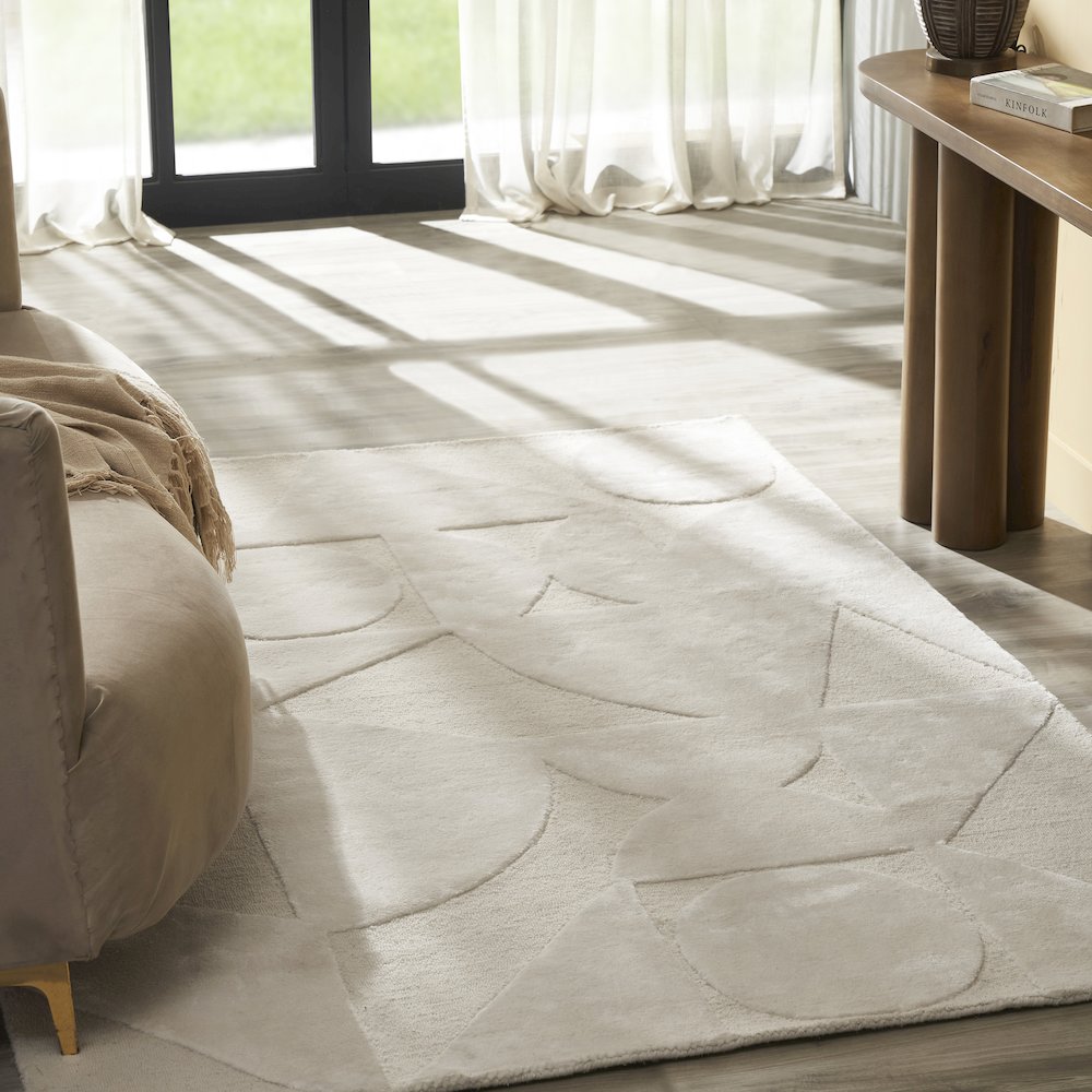 Mosaico Area Rug In Ivory Color. Picture 2
