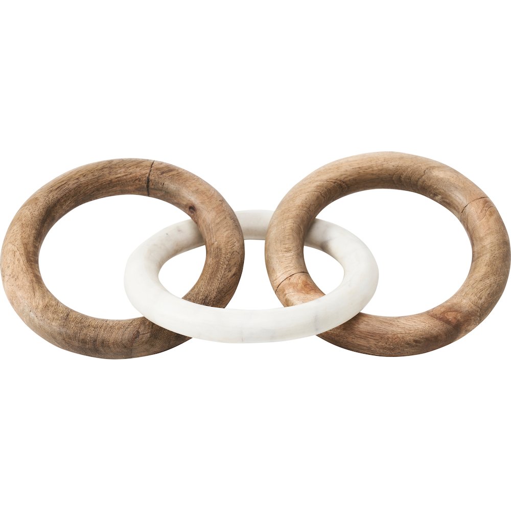LUSINE NATURAL 3 CHAIN LINK DECORATIVE OBJECT. Picture 1