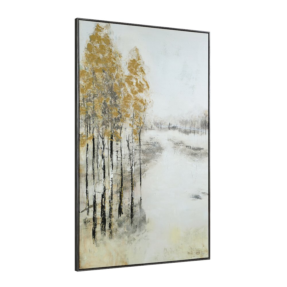 Illia 60" H x 40" W Canvas Art, Beige. Picture 2