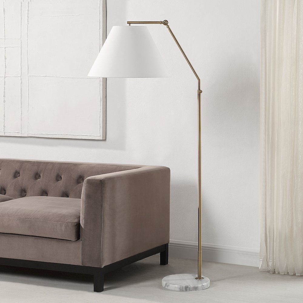 Claire Floor Lamp In Yellow Color. Picture 2